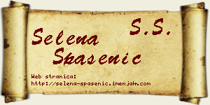 Selena Spasenić vizit kartica
